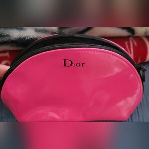 NWOT Hot Pink Dior makeup pouch